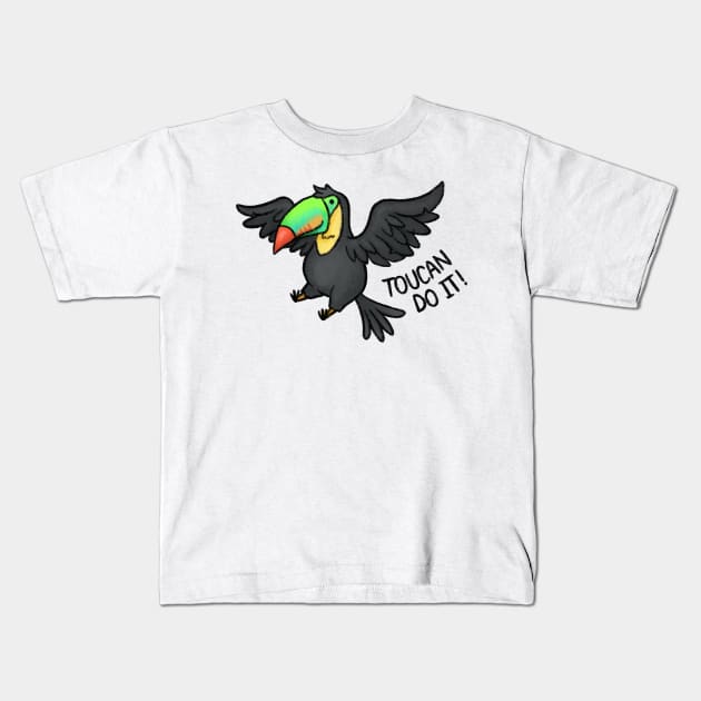 Toucan Do It! Kids T-Shirt by drawforpun